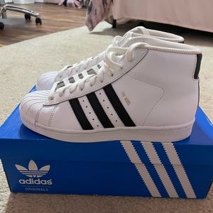adidas pro model J white and black .